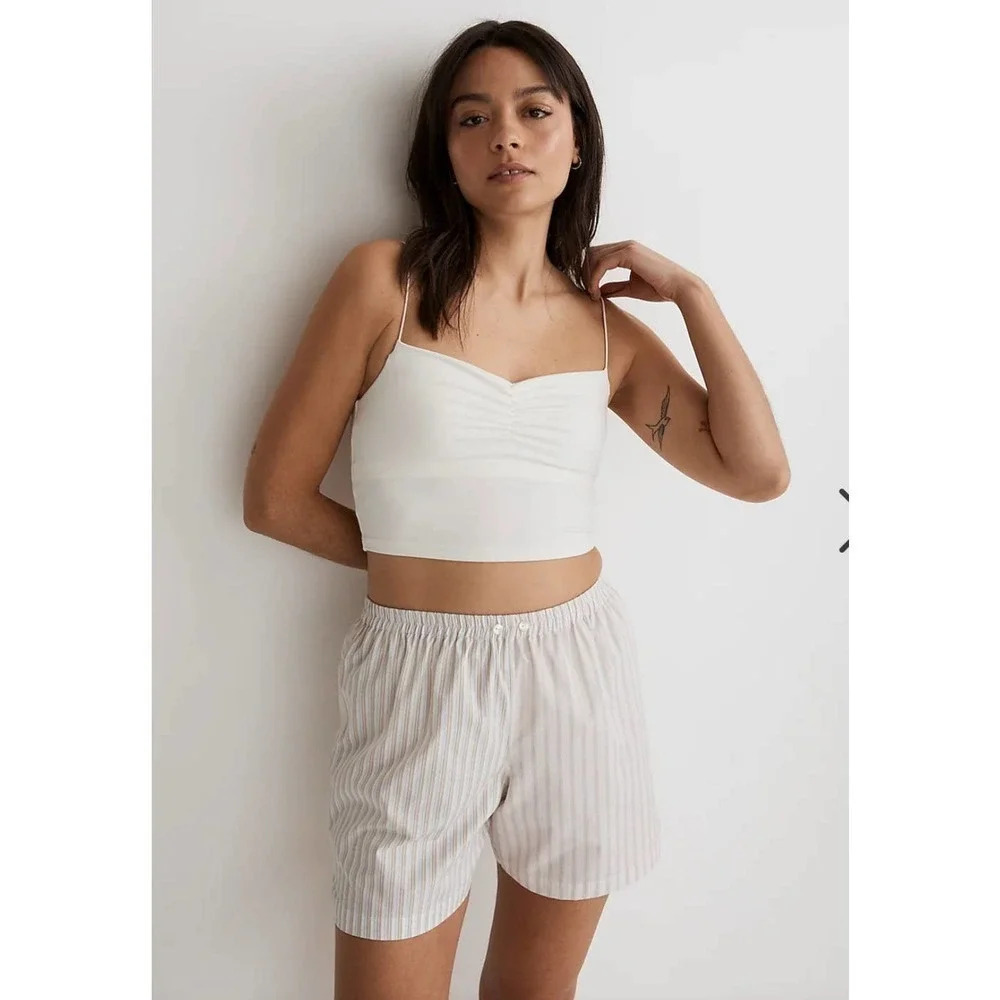 Madewell Flex Sweetheart Crop Tank Top, Size XXS Small, NWT
